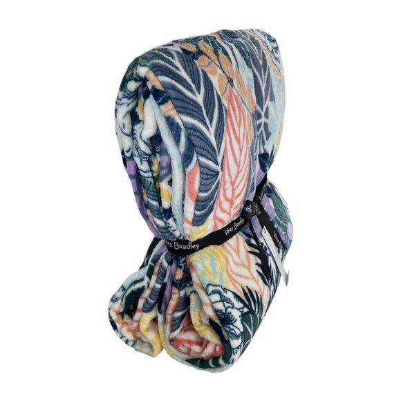 Vera Bradley Palm Floral Plush Throw Blanket - Picture 7 of 8